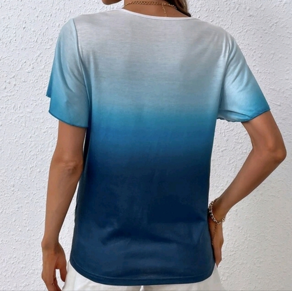 Tee-shirt Ombre Front Twist Size XL - Picture 2 of 6